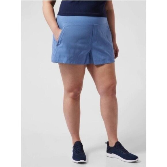 Athleta Trekkie North Short 14 Blue Active Pocket Hiking UPF Breathable - Picture 1 of 11